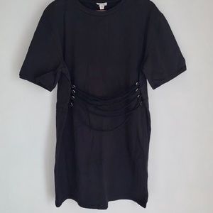 Black short sleeve dress